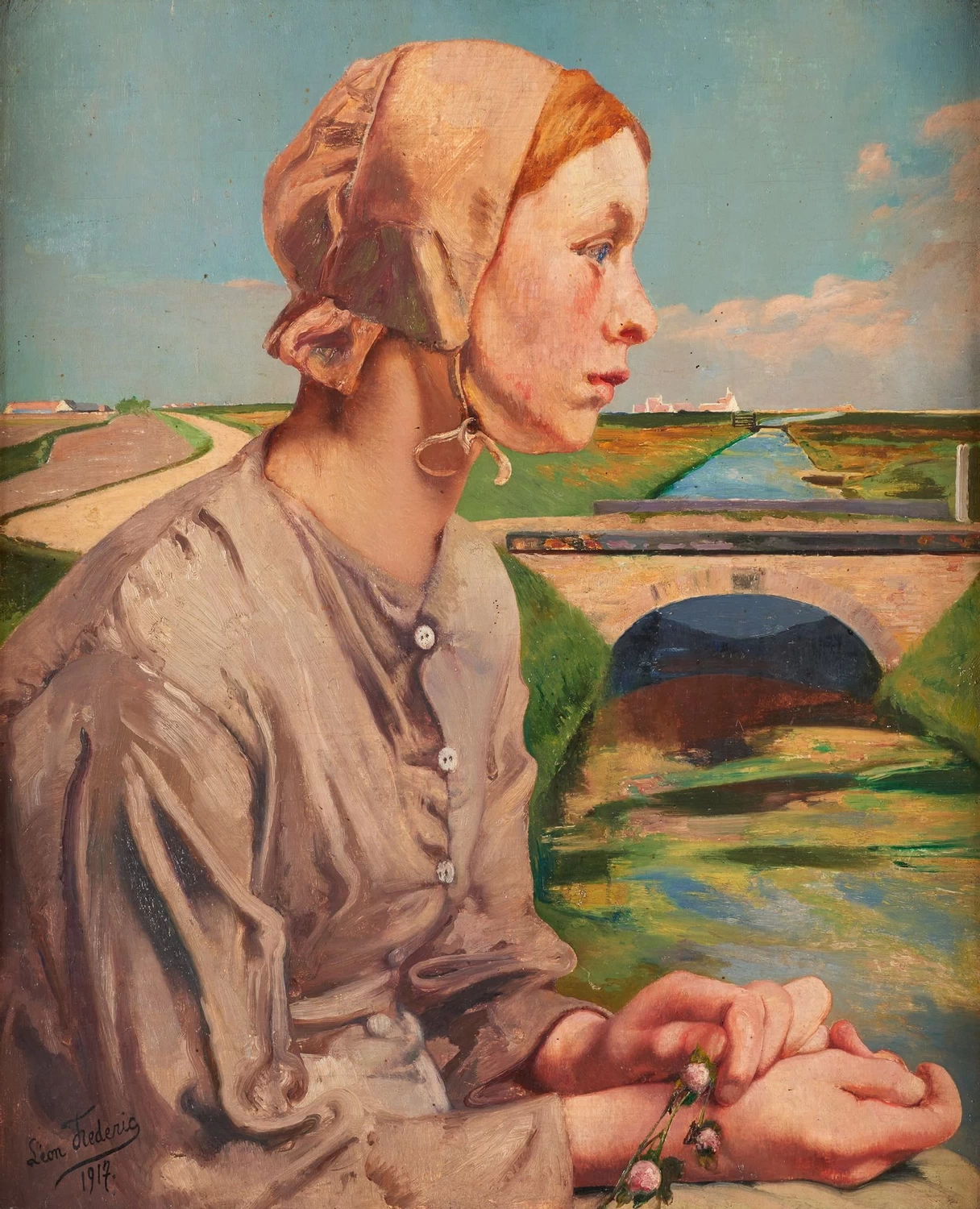 Giovane ragazza pensosa